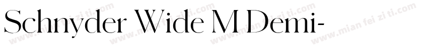 Schnyder Wide M Demi字体转换